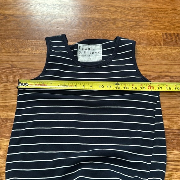 Frank & Eileen Easy Side Slit Tank Dress Blue and White Striped Size XS - Picture 11 of 12